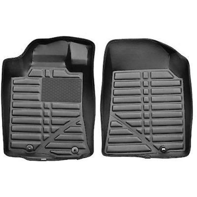 CAR-GRAND Altima Floor Mats Black Faux Leather Luxury Custom Fit - 2PC 