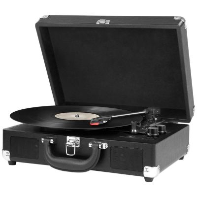 Innovative Technology ITVS-550 3-Speed Vintage Turntable Speaker BLACK