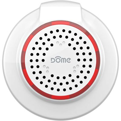 Dome Wireless Z-Wave Home Security Siren and Chime (No Battery Cover)