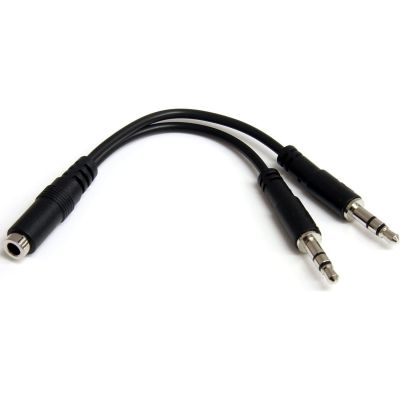 StarTech.com MUYHSFMM 3.5mm 4 Position to 2x 3 Position 3.5mm Headset Splitter Adapter - F/M - 3.5mm headset Adapter Cable