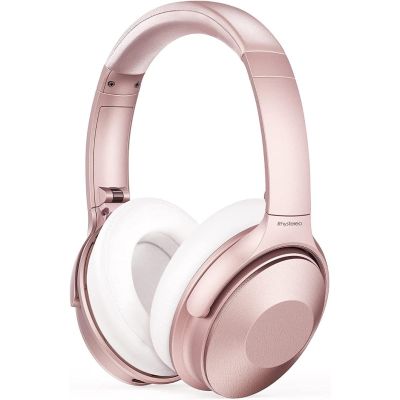 Phystereo Pink Active Noise Cancelling Headphones Wireless Headphones - Pink