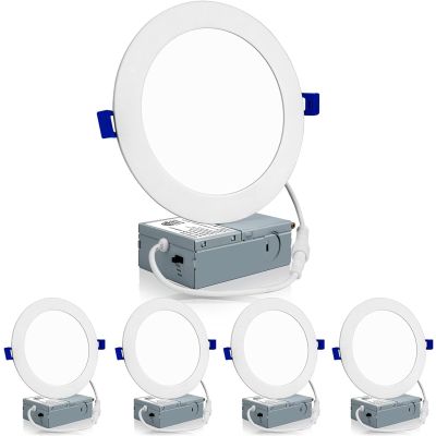 Lighting 4 Pack 6 Inch Ultra Thin LED Recessed Ceiling Lights