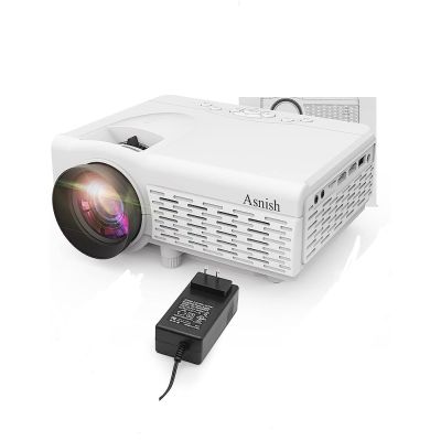 Asnish Portable Bluetooth Projector Home Theater with 50000 Hrs LED Lamp Life Full HD 1080P Supported - Black