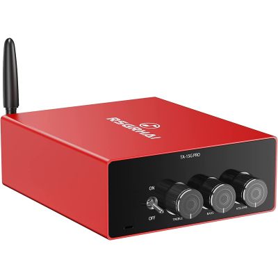 RSGRHAI Bluetooth 5.0 Mini Audio Power Stereo Amplifier Hi-Fi Class D Integrated Amp 2.0 CH for Home Speakers