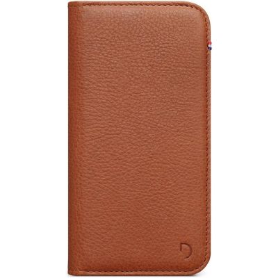DECODED Wallet Case - iPhone 13 Mini Flip Cover European Leather - Light Brown