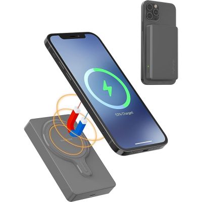 MyCharge ML60G3-A MagLock Portable Charger iPhone 14/13/12 & Mag Safe Cases- Graphite