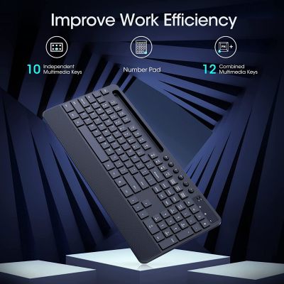 PC321A Wireless Keyboard  2.4GHz Lag-Free Ergonomic Keyboard