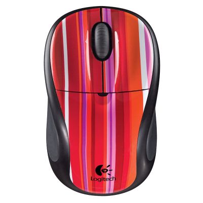 Logitech V220 Cordless Optical Mouse for Notebooks Candy Stripe 910-001467