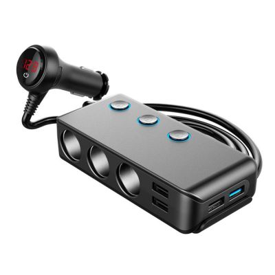 Manfiter HC67BPro 3 Socket Cigarette Lighter Splitter
