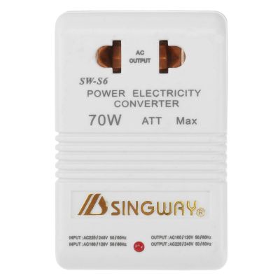 Singway SW-S6 70W Voltage Transformer 220V-110V/110V-220V Dual-direction Power Converter Travel Adapter For Electric Toothbrush Razor