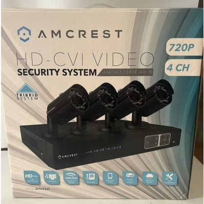 Amcrest AMDV7204M-4B-B 720P 4CH 720p Security System with 4 Cameras