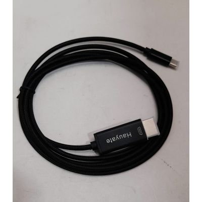Hauyate HDMI to USB-C Cable - Nylon Braided Cable-Black