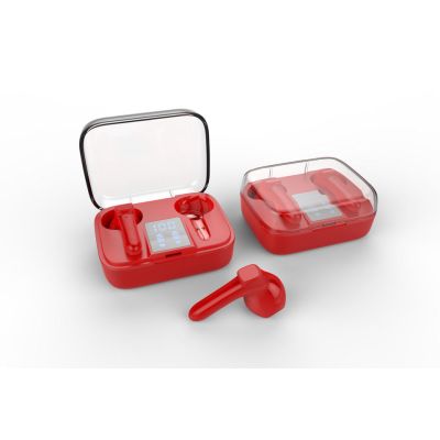 Fone de ouvido D-1376- earbuds wireless-mini tws bluetooth 5.3 hand free earphones-Red