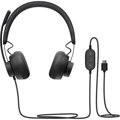 Logitech Zone Wired  Advanced Noise-Canceling Mic Technology Headset 