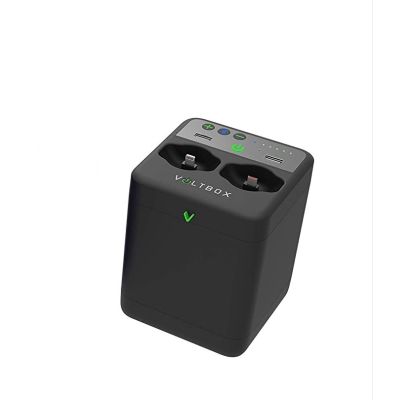 Voltbox 2-in-1 Portable Charger + Bluetooth Speaker w/Built-in 10,400mAh Black