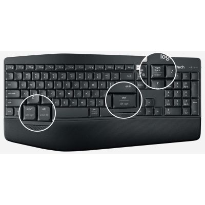 Logitech K850 Wireless Keyboard ONLY 920-008219 (NO Battery COVER) (SPANISH)