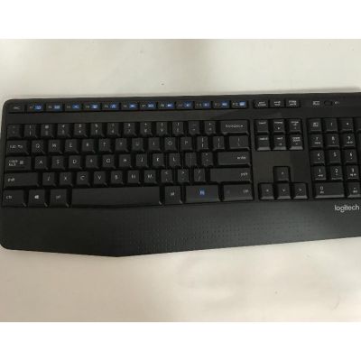 Logitech K345 Wireless Full-sized Keyboard with Palm Rest - Black (NO Battery COVER)