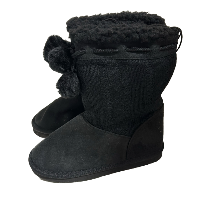 Chatties Girl's Slip On Winter Boots - FBG-5007-AE - Black - Size 2 