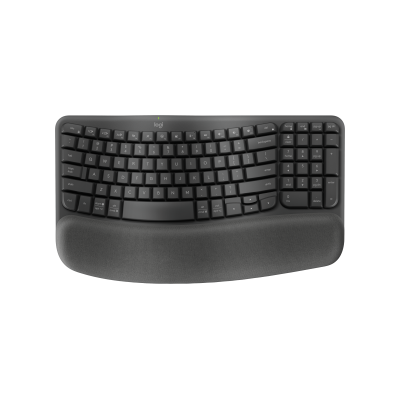 Logitech Wave Keys Wireless Ergonomic Keyboard Black (No Receiver)